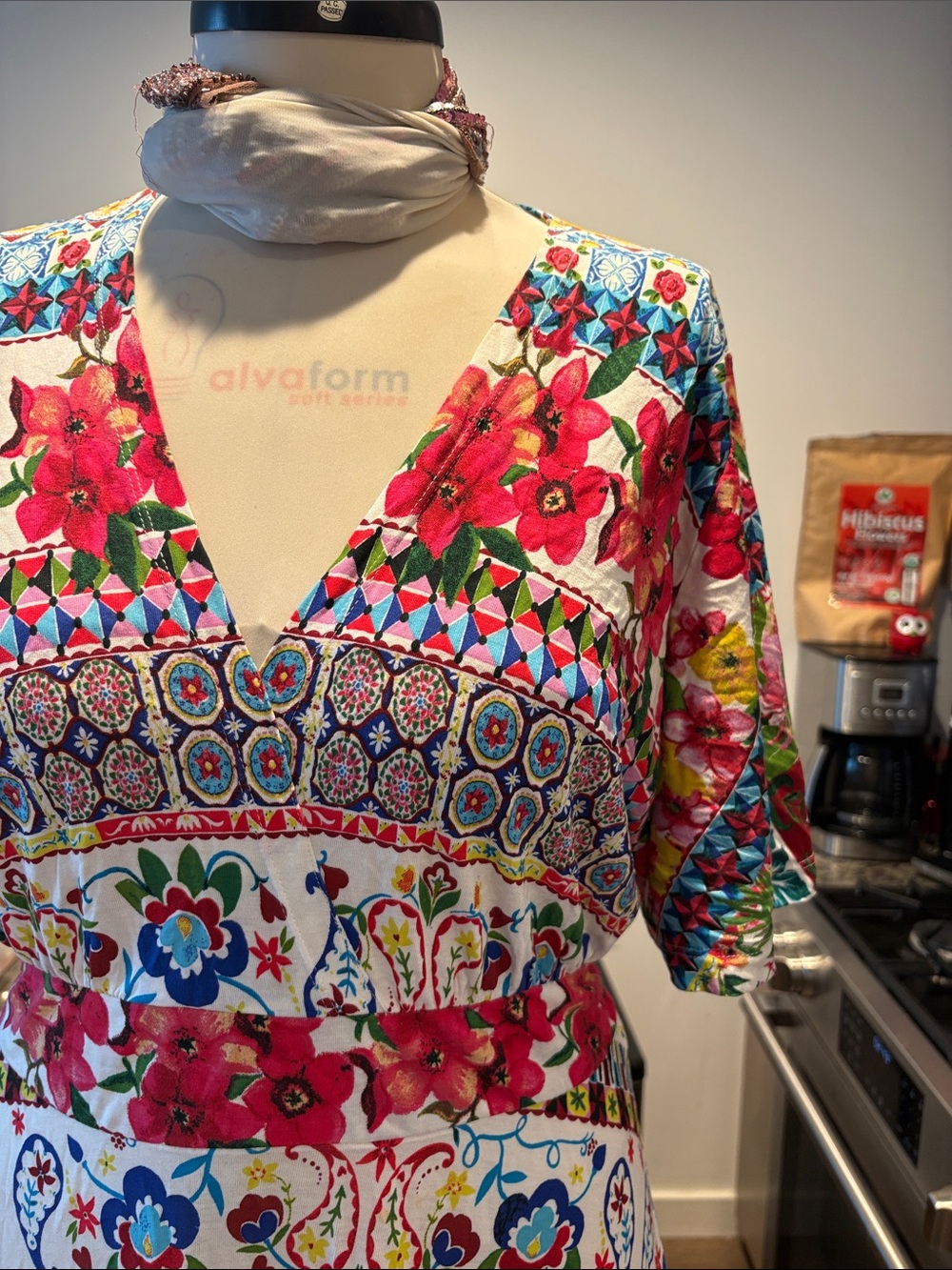 Floral V-Neck Summer Dress - Pink Multi - Picture 2 of 9